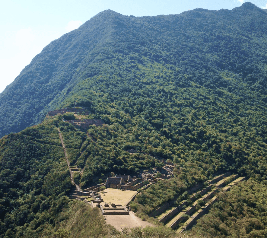 A photo of the Choquequirao Archaeological Center, in Cusco.