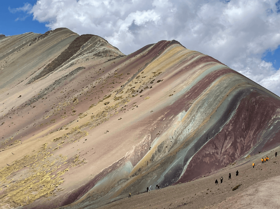 A photo of the Rainbow Mountain, Vinicunca, in Cusco.
